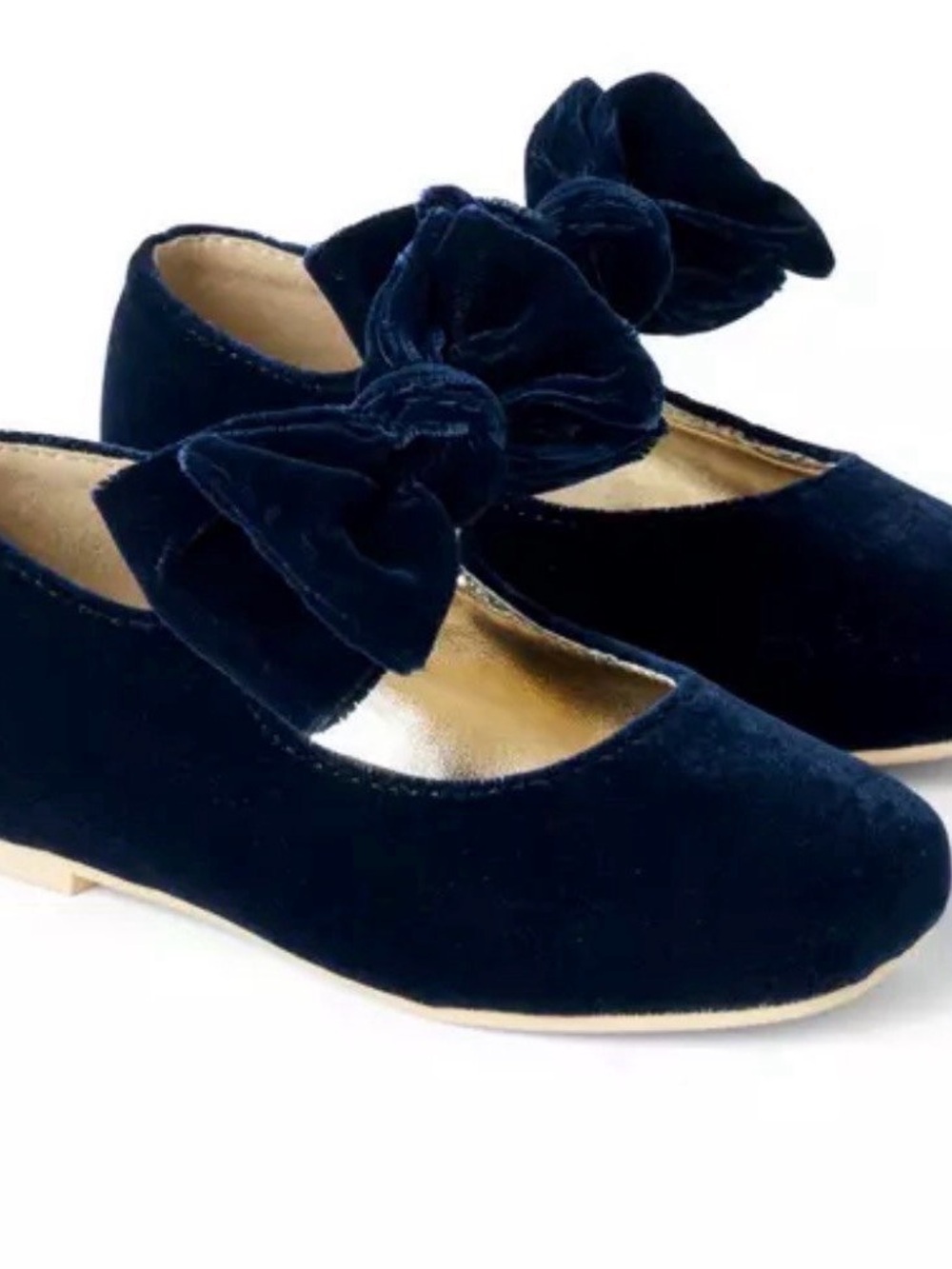 Janie and Jack Girls Navy Blue Mary Jane Bow Ballet Flat (size 12)